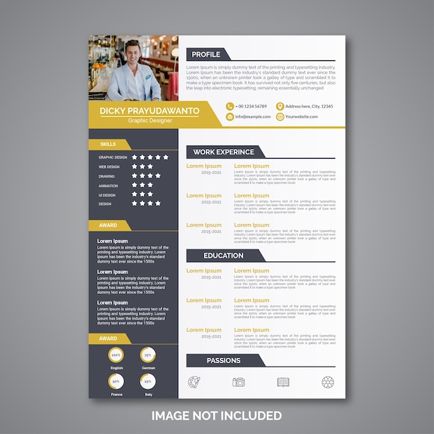 Professional curriculum vitae template