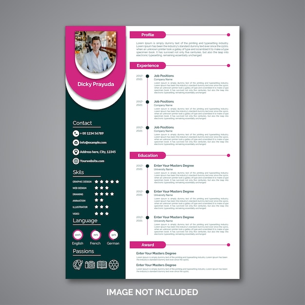 Professional curriculum vitae template