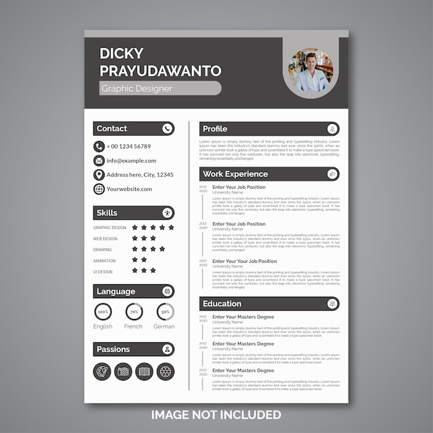 Professional curriculum vitae template