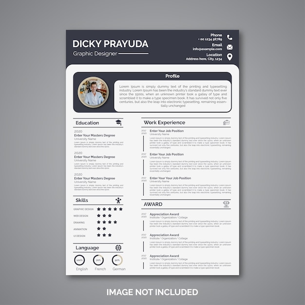 Professional curriculum vitae template