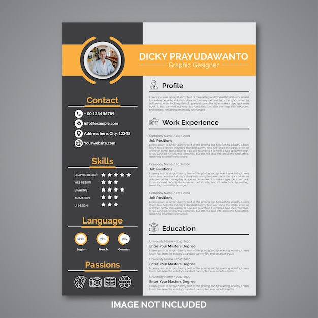 Professional curriculum vitae template