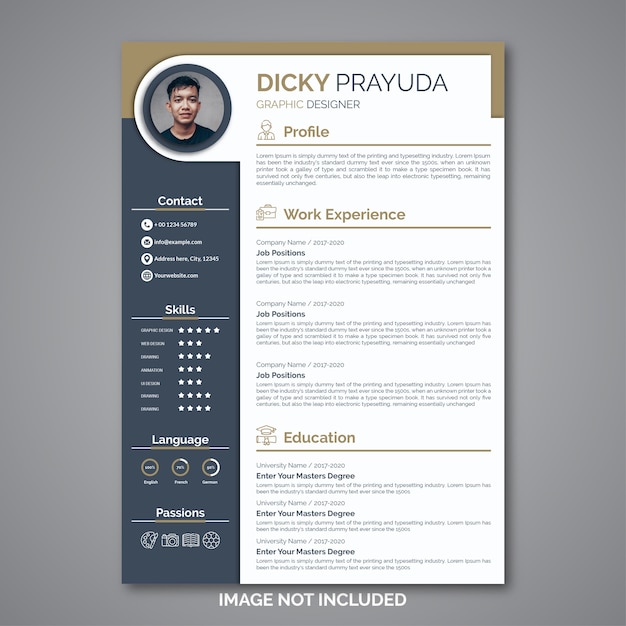 Professional curriculum vitae template