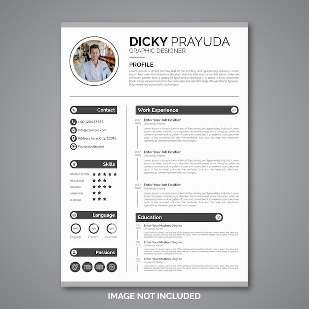 professional curriculum vitae template