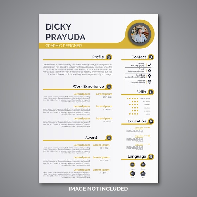 professional curriculum vitae template