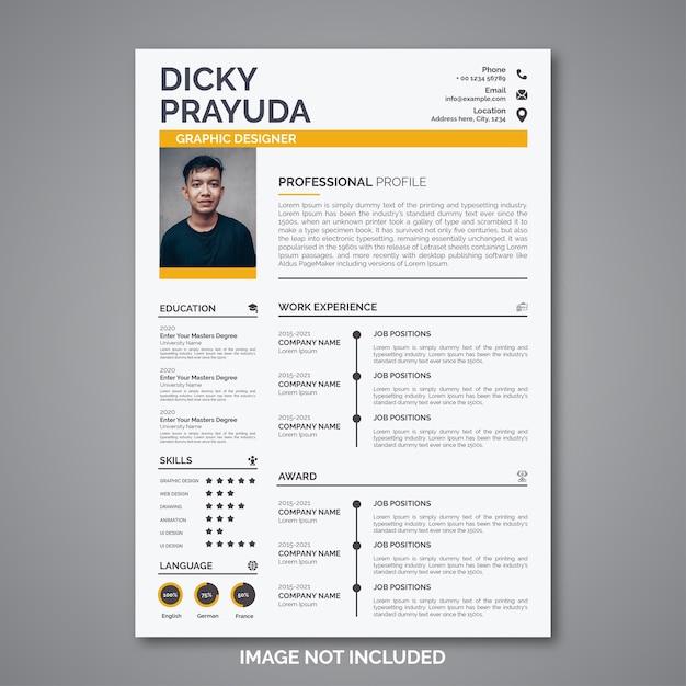 Professional curriculum vitae template