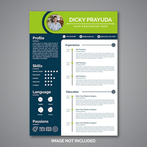 Professional curriculum vitae template