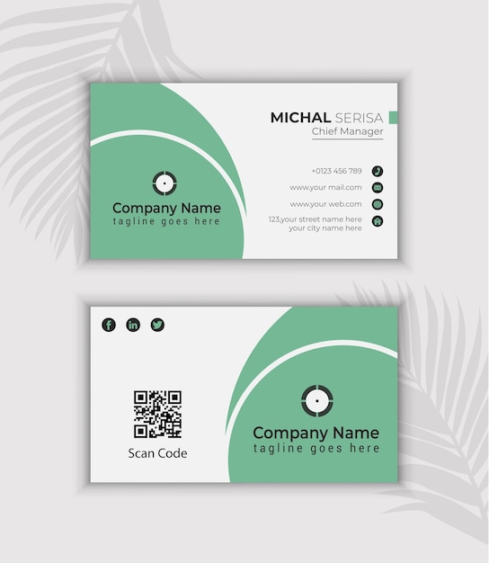 Vector professional curve business cards template