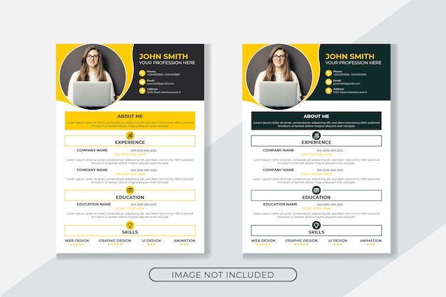 Professional CV or resume template design