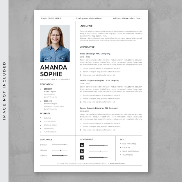 Vector professional cv resume