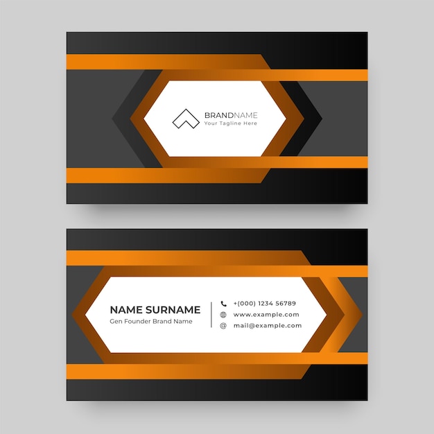 Professional dark and gold business card for office