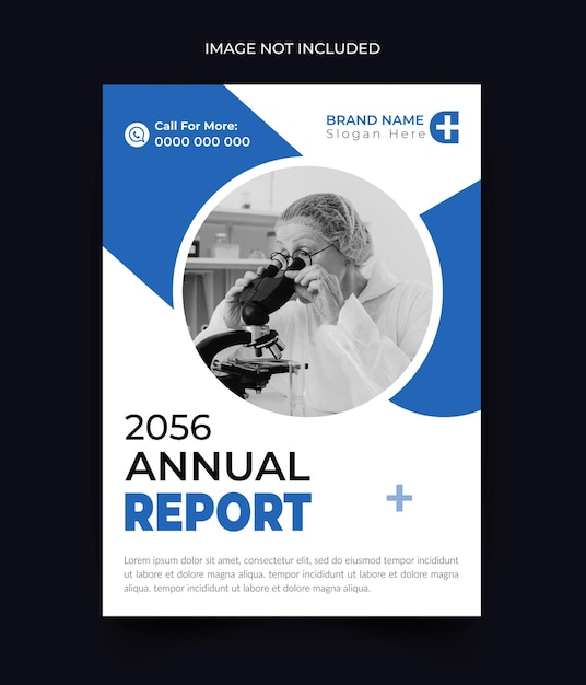 Vector professional design healthcare medicine annual report science template