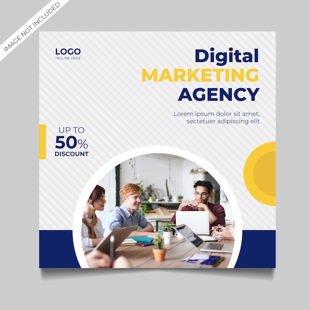 Vector professional digital marketing agency banner design social media post design flyer banner template