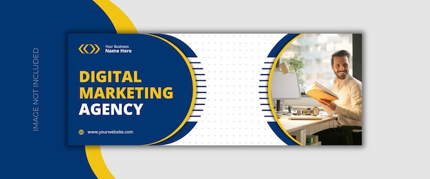 Professional digital marketing agency banner template premium vector