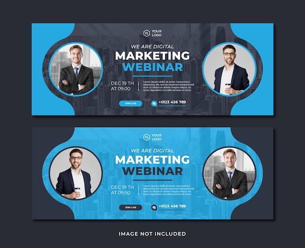 Professional digital marketing agency banner template