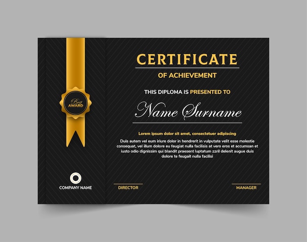 Professional Diploma Certificate Template