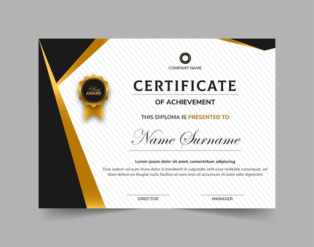 Professional Diploma Certificate Template