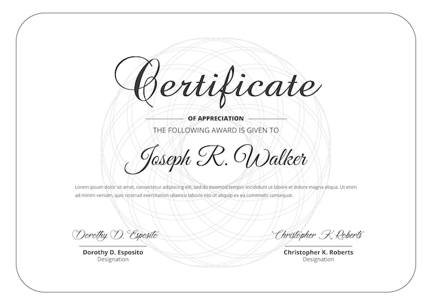 Professional diploma certificate template