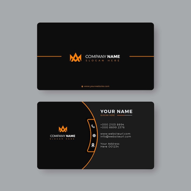 Professional Elegant black background Business Card Design