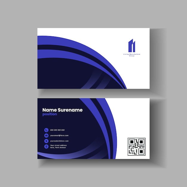 Vector professional elegant business card design template