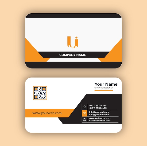 Professional elegant digital corporate business card design templates