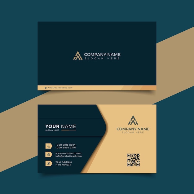 Professional Elegant gold foil Modern Business Card Template