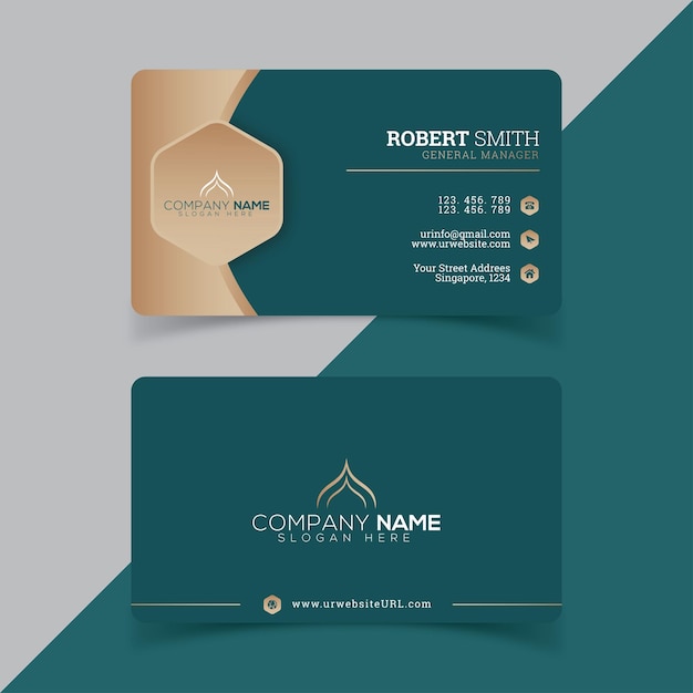 Professional elegant gold foil modern creative business card