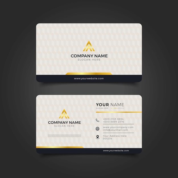 Professional elegant gold modern business card template