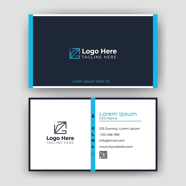 Professional elegant and modern business card design template Premium Vector