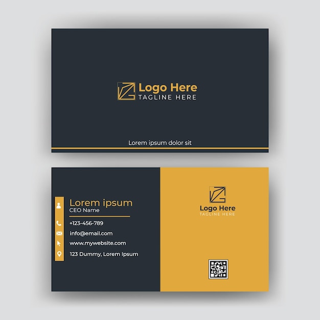 Professional elegant and modern business card design template Premium Vector