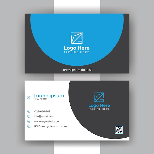 Vector professional elegant and modern business card design template premium vector