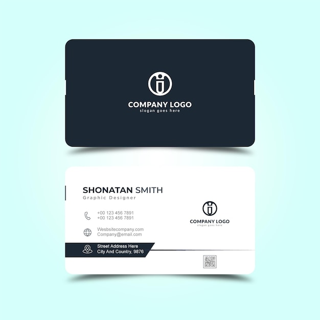Professional elegant modern business card design template Premium Vector