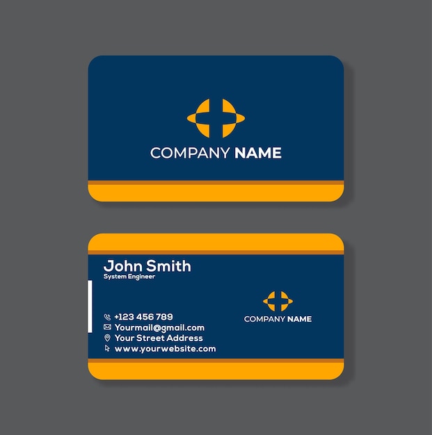 Vector professional elegant modern business card design template