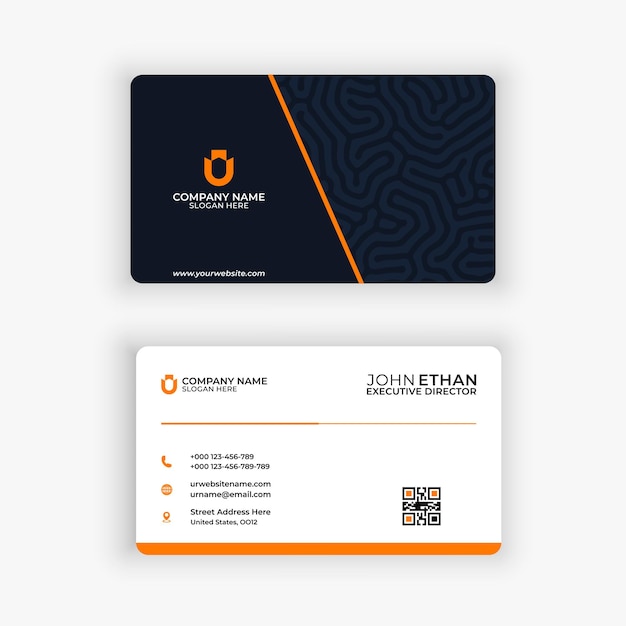 Professional elegant modern business card design template