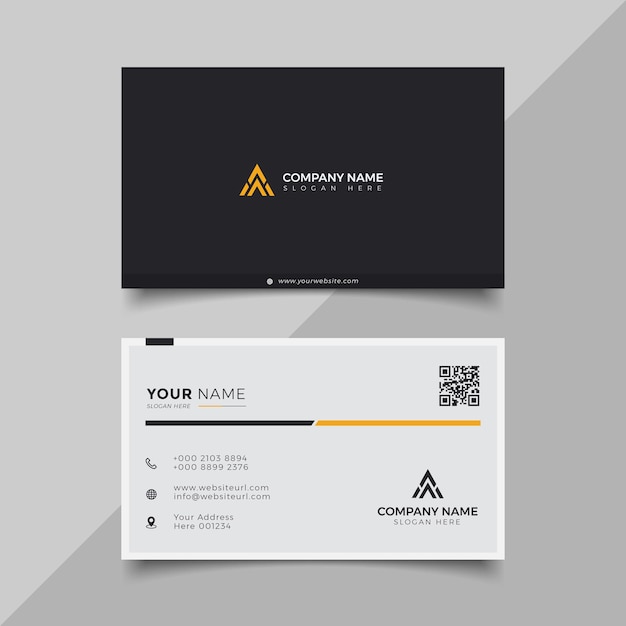 Professional Elegant orange Modern Business Card Design Template