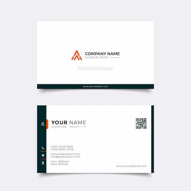 Professional Elegant orange Modern Business Card Template