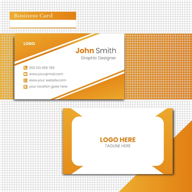 Professional elegant unique and modern shapes business card design template