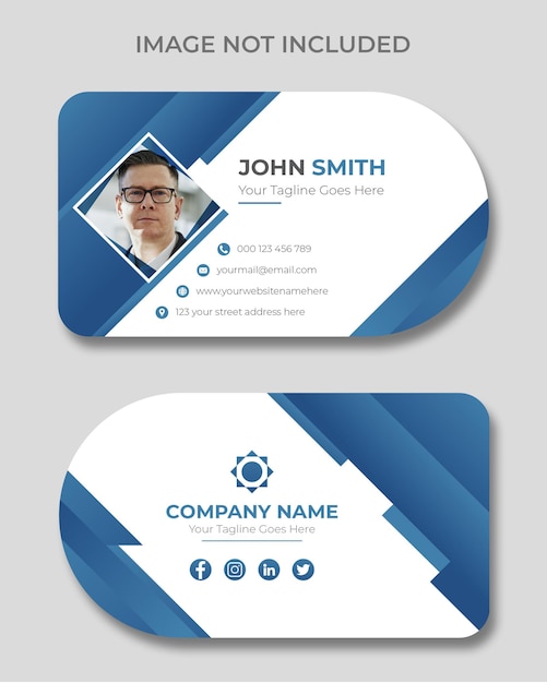 Vector professional elegant unique shape modern business card