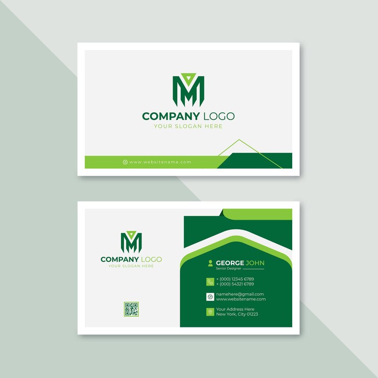 Professional elegant yellow and white modern business card design