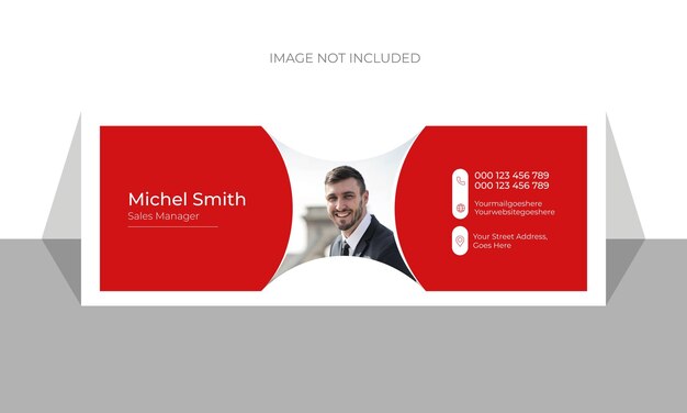 Professional email signature design in vector Free email signature template design facebook cover