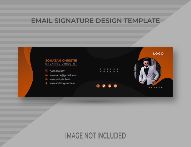 Vettore design professionale della firma dell'e-mail