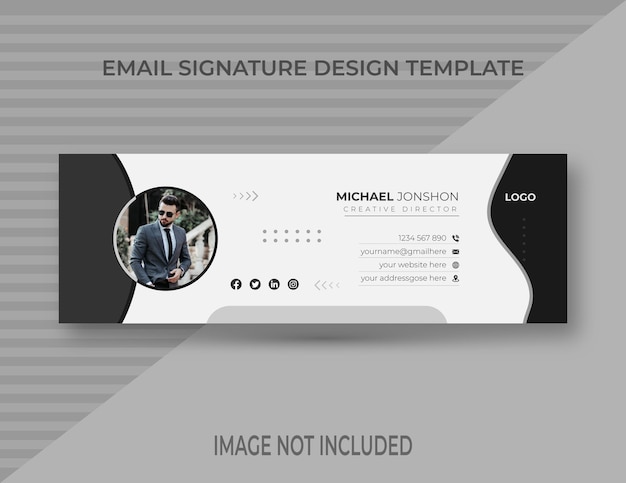 Vettore design professionale della firma dell'e-mail