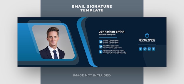 Professional email signature or email footer cover banner design