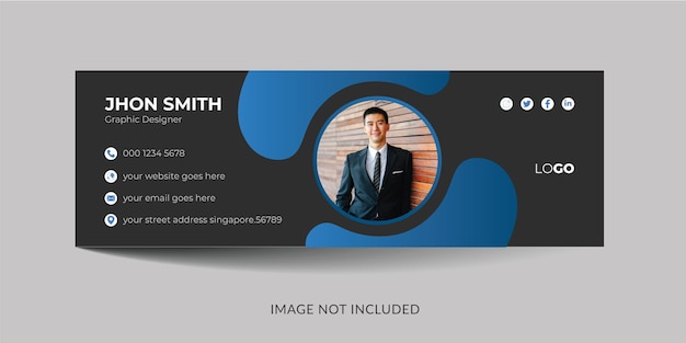 Firma e-mail professionale o modello di piè di pagina