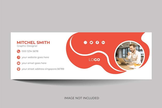 professional email signature or footer template