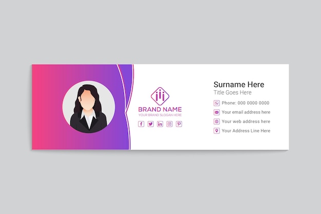 professional email signature mockup