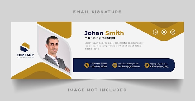 professional email signature template or email footer and personal cover