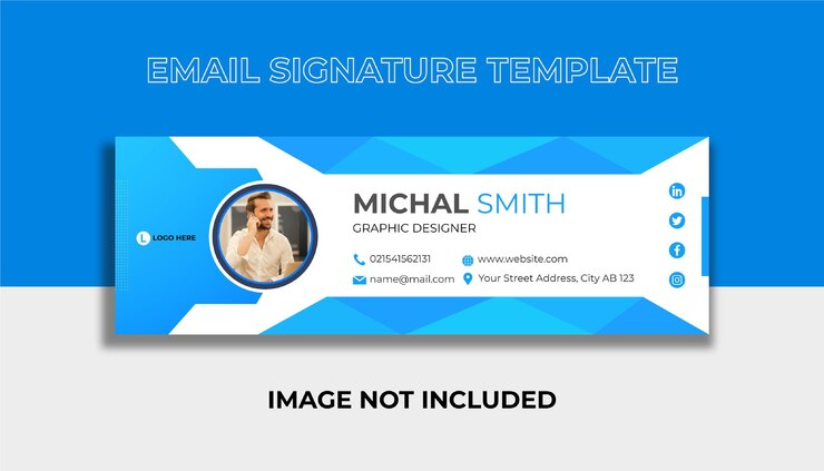 Professional Email signature template or email footer and personal social media cover design