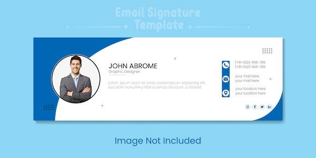 Professional email signature template free eps editable file