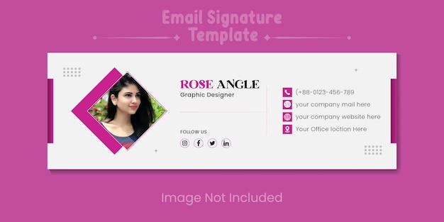professional email signature template free eps editable file