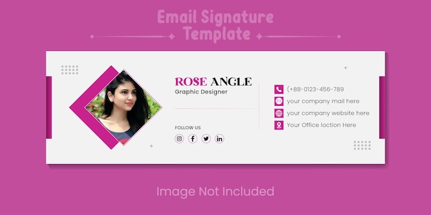 Professional email signature template free eps editable file